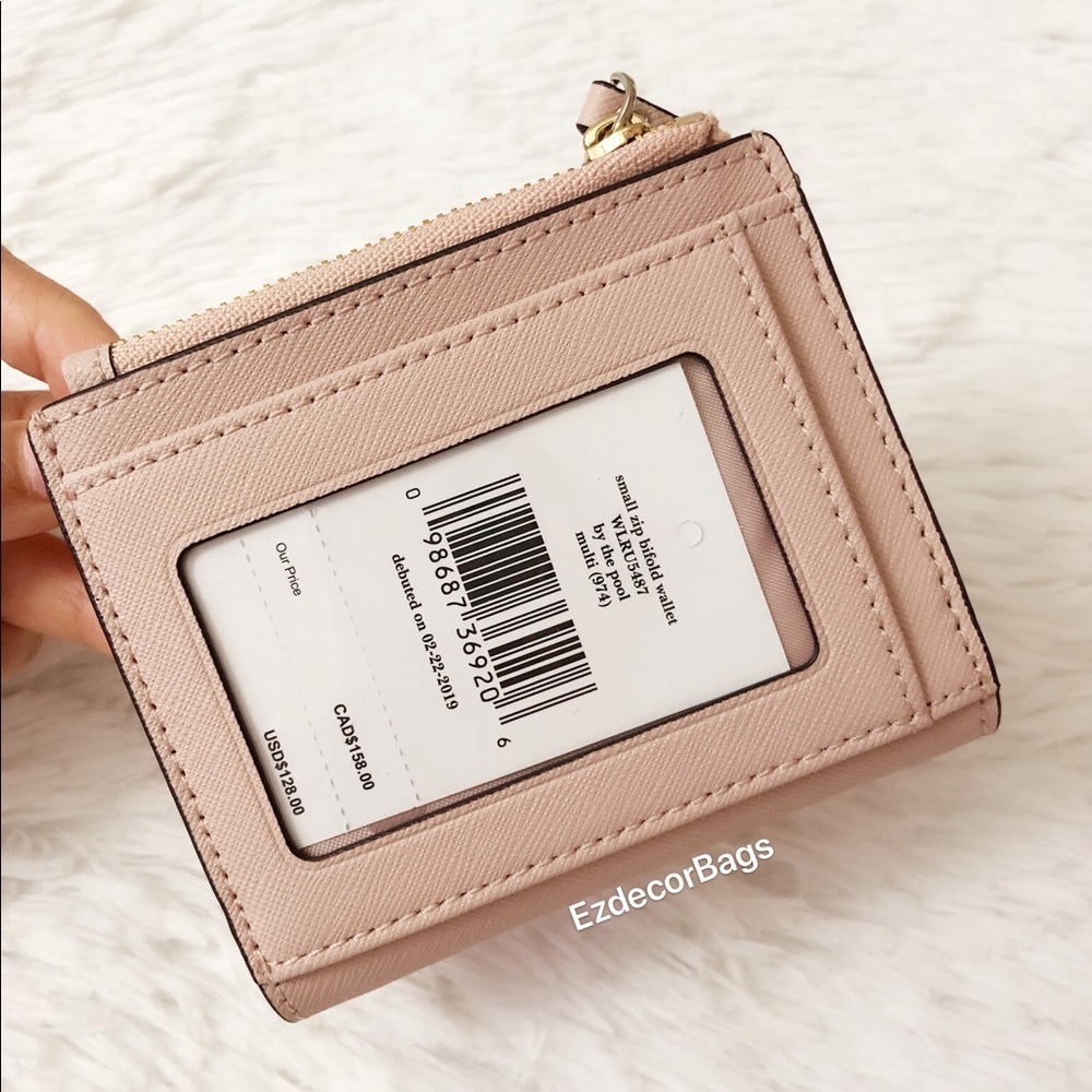 NWT Kate Spade Flamingo Small Zip Bifold Wallet - Picture 8 of 8
